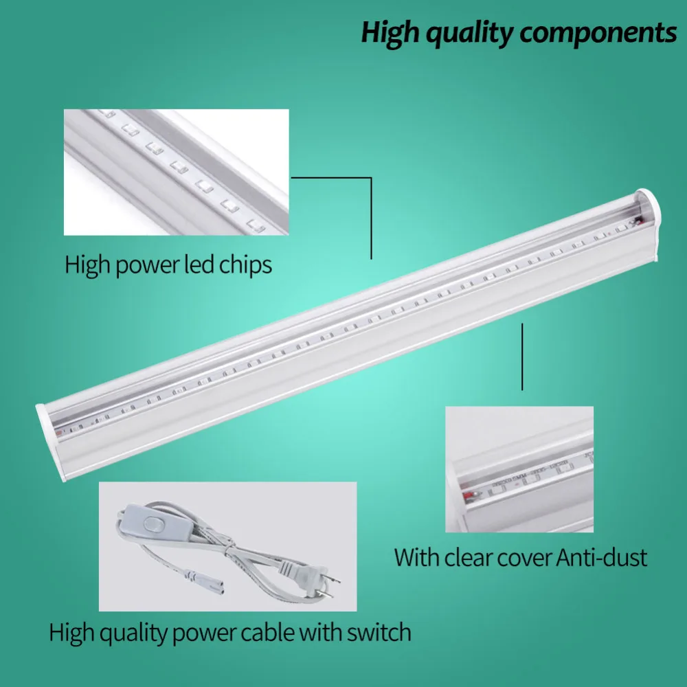 Компактная люминесцентная лампа на светодиодный полный спектр светать светильник трубки лампада 30 Вт 50 Вт 80 Вт комнатное растение лампы 110V 220V ИК УФ Гидропоники Сад Системы цветения