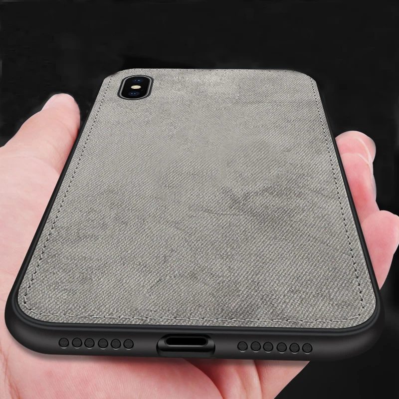 

Luxury Magnetic Fabric Cloth Soft Silicone Case For iPhone XS Max XR X 7 8 Plus 6 6s Ultra-thin Cloth Texture Phone Cases Cover