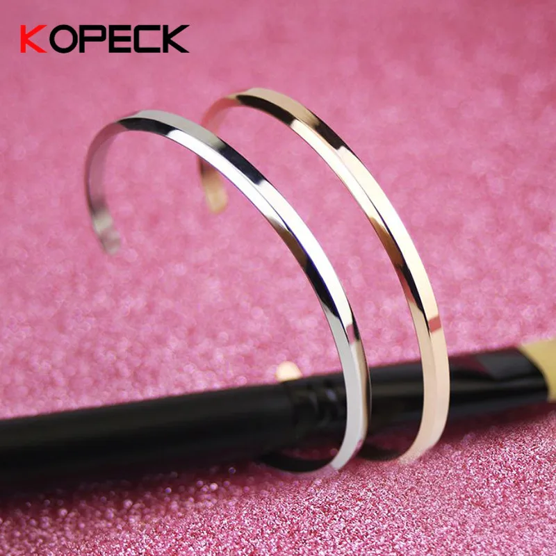 

Fashion Simple Women's Bangles Dress Design Personality Stainless Titanium Steel Bangles Luxury Rose Gold Ladies Bangles Jewelry
