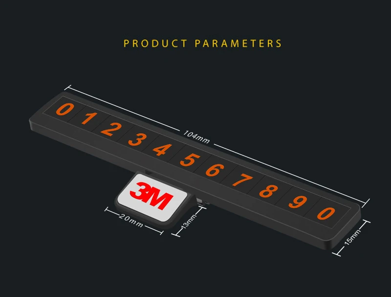 Временная автомобильная парковочная телефонная цифровая доска, карта, телефонный номер, карта, светящийся ночной Светильник, автомобильный Стайлинг, телефонная карта