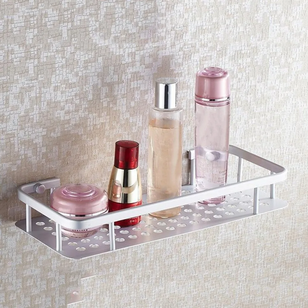 

Bathroom Shelf Shelves Space Alumimum 1/2/3 Tier Home Kitchen Bathroom Shower Storage Shelf Caddy Basket Rack wall mounted