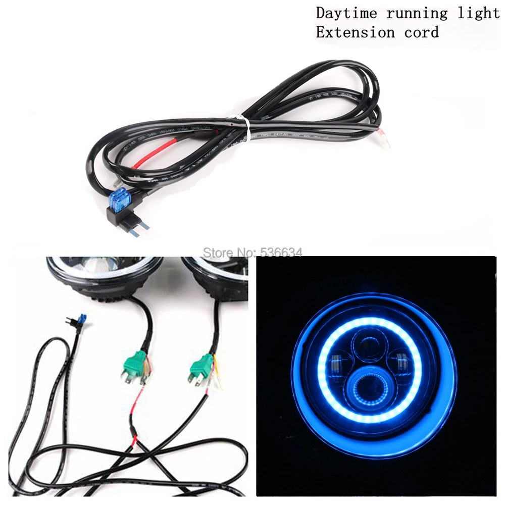 

Special Customized Extention Wiring Harness for 7" LED Headlight Daytime Running Light for Jeep Wrangler JK 2007-2017