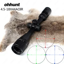 ohhunt 4.5-18X44 AOIR Охота прицелы оптика полный размер RGB подсветкой провода сетки блокировки сброс тактические прицелы с зонтиком