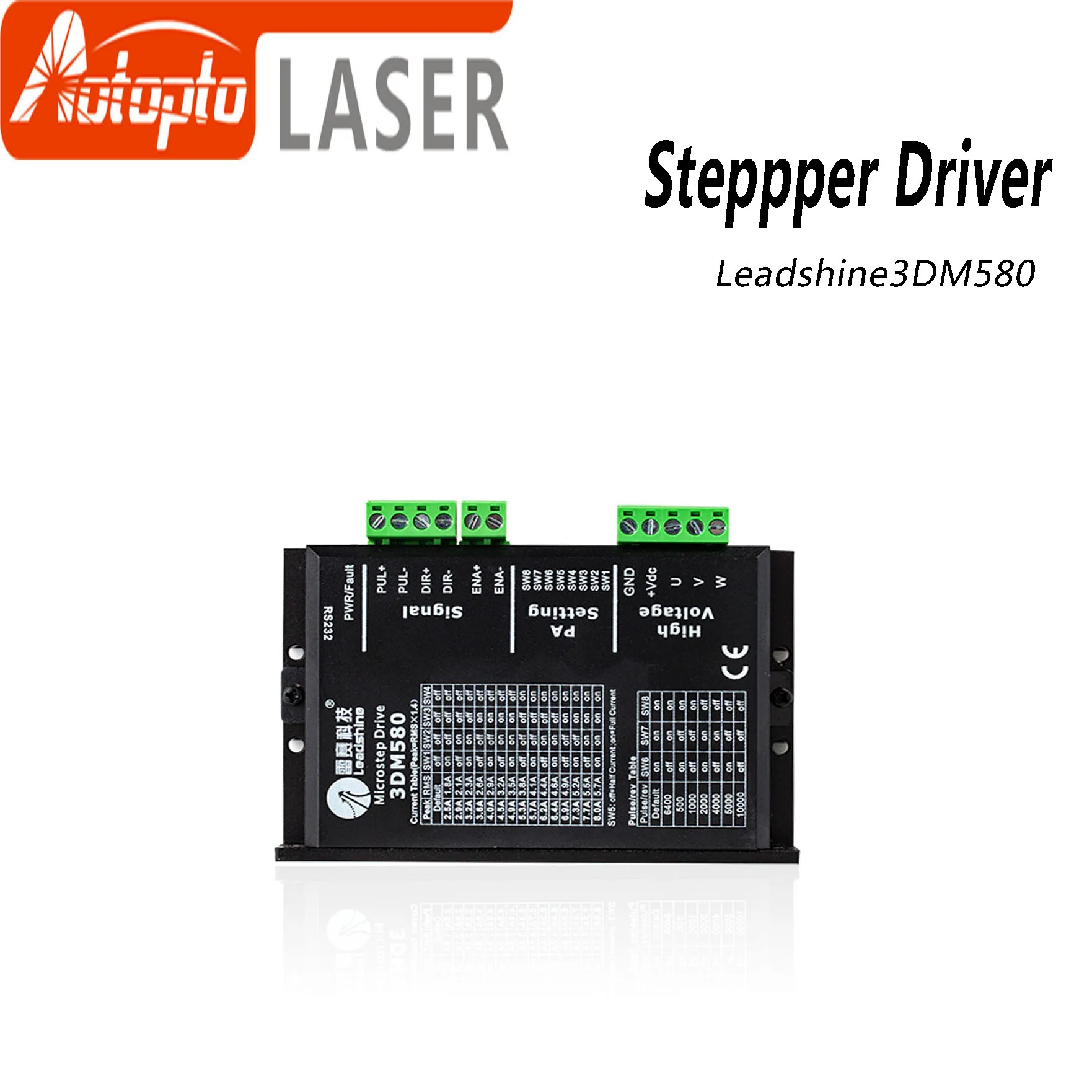 Leadshine 3 Phase 3DM580 Stepper Motor Driver 18-50VDC 1.0-8.0A Leadshine 3 Phase 3DM580 Stepper Motor Driver 18-50VDC 1.0-8.0A