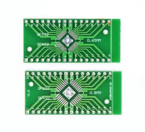 

2 pcs TQFP/LQFP/EQFP/QFP32 0.8mm to DIP32 Adapter PCB Board Converter SMD NEW