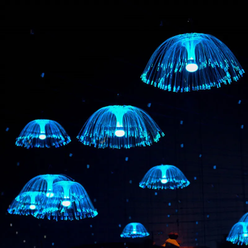 Светодиодный медуз ночной Светильник лампы освещения Цвет прикроватные светодиодный волоконно-оптический ночной Светильник 220V Новинка для сна подарок для детей