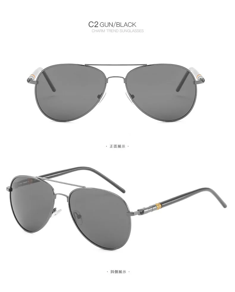 Новые мужские поляризованные солнцезащитные очки-авиаторы, мужские поляризованные солнцезащитные очки для вождения, модные мужские солнцезащитные очки