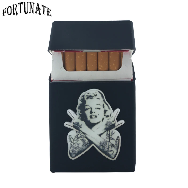 Значок Монро силиконовый контейнер для табака чехол для портсигара аксессуары для курения 20 сигарет коробка держатель для сигарет табачная коробка