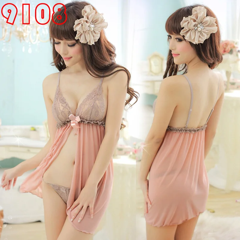 Set Lingerie Sexy Babydoll In Pizzo - Con Reggiseno E G-String, Pigiama Erotico Donna - Foto 2