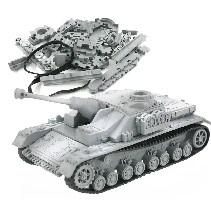 4D модель строительные наборы Военная сборка Sturmgeschutz IV Танк штурмовой пистолет Развивающие игрушки коллекция материал высокой плотности