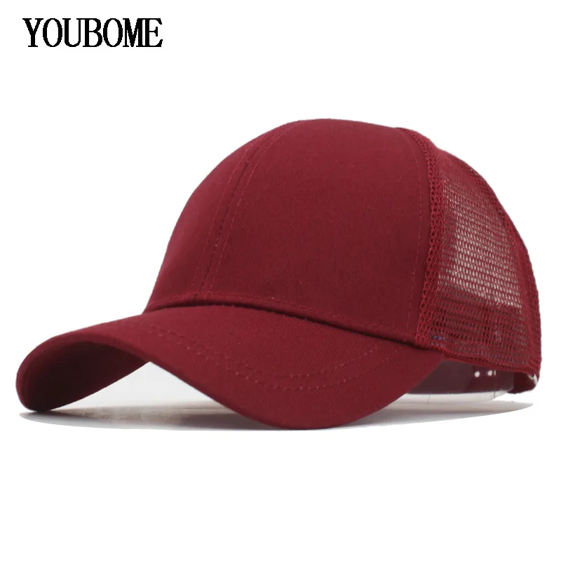 YOUBOME Mesh Baseball Cap Women Snapback Hats Caps For Girls Summer Rhinestone Ponytail Casquette Bone Female Dad Hat | Аксессуары для