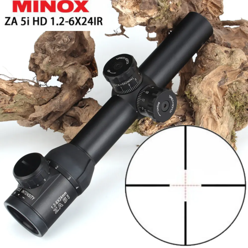 MINOX ZA 5i HD 1,2-6X24 IR компактный охотничий прицел стекло выгравированное с подсветкой сетка длинный глаз рельеф прицел RifleScopes