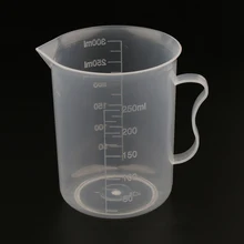 Прозрачный градуированный мерный стакан кувшин с ручкой метрический 250 мл 10 шт