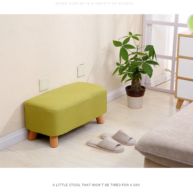 Украшение элегантный тканевый деревянный диван табуреты прямоугольная Мода скамейка креативный домашний табурет кушетка детский стул