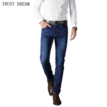 Spring Men Straight Slim Jeans Man Stretched Denim Pants Pantalon Homme stonewashed Trousers Male Casual Personal Quality Jean