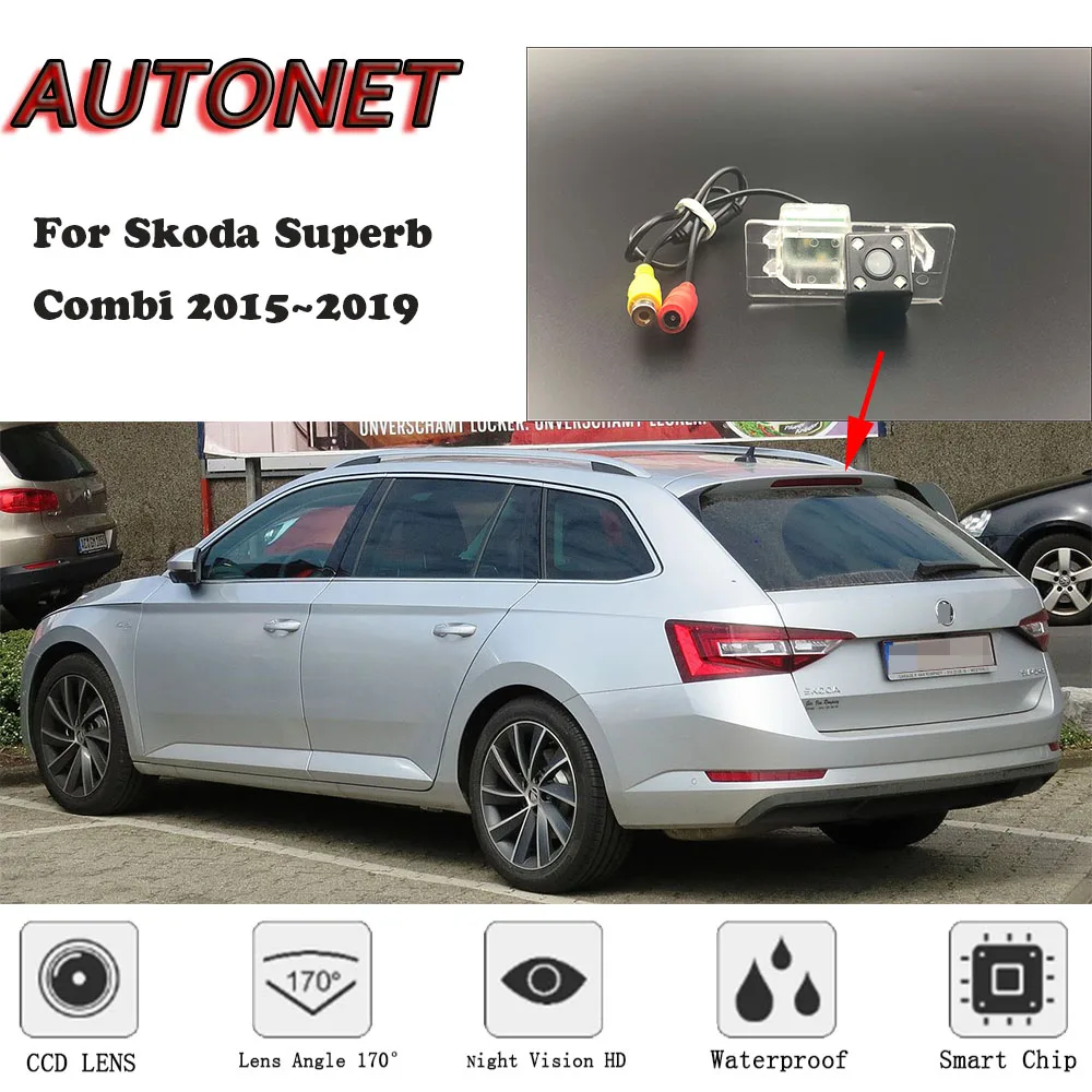 

AUTONET Backup Rear View camera For Skoda Superb Combi 2015 2016 2017 2018 2019 Night Vision/license plate camera/parking Camera