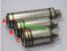 Hand Made ID:51mm(2″) Universal Motorcycle Exhaust Pipe Muffler Escape Demper Imitation Titanium Motorbike Exhaust Muffler