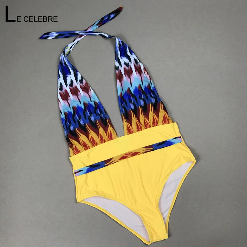 Plus tamaño Monokini Sexy Halter de una pieza traje de baño para las