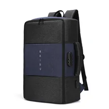BAIBU рюкзак для мужчин Противоугонный Многофункциональный водонепроницаемый 17 дюймов USB рюкзак для ноутбука дорожная сумка в мужской багаж рюкзак
