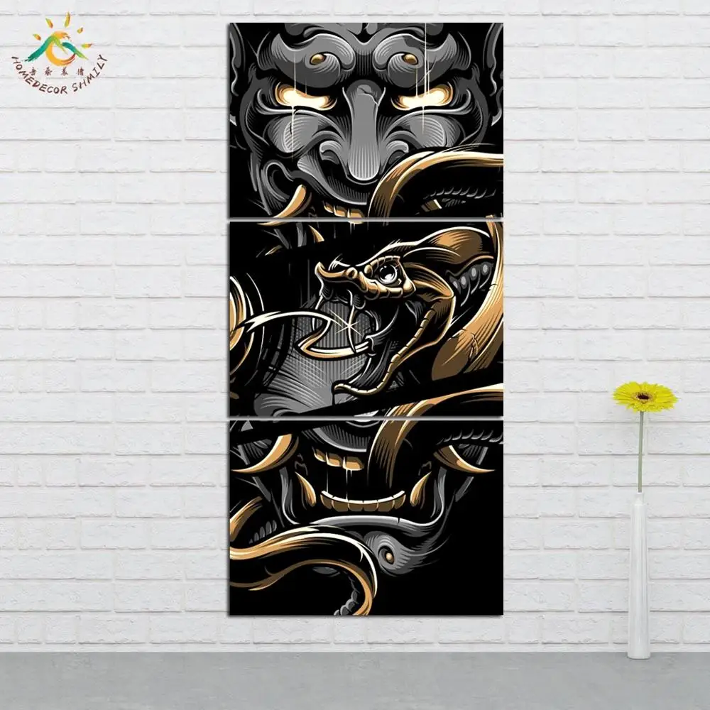 

Blackout Brother Hannya Wall Art Canvas Painting Posters and Prints Art Print Decorative Poster Picture Decoration Home 3 Pieces