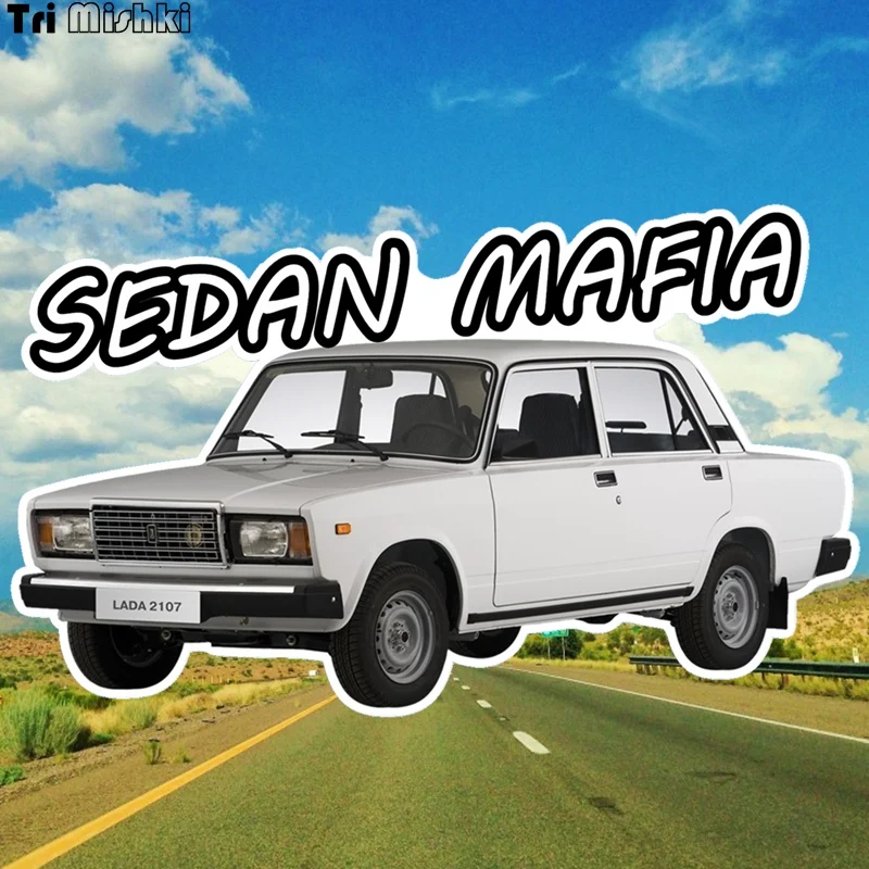 Tri Mishki WCS293 18*11 см седан мафия для ваз lada 2107 забавная наклейка автомобилей цветные