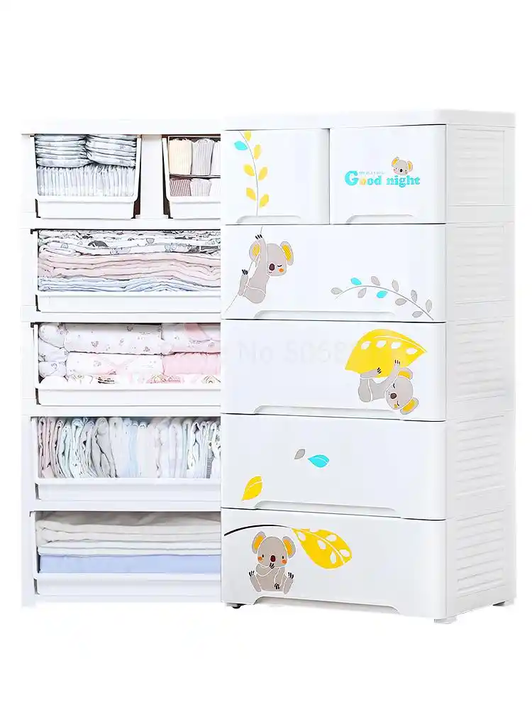Armoire De Rangement A Tiroirs Pour Bebe Armoire De Rangement En Plastique Dessin Anime Commode Pour Enfants Aliexpress