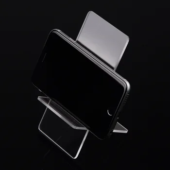 

50Pcs Clear Acrylic Mobile cell phone display stand holder racks Universal stand phone For iphoneX iphone8 Welcome Custom logo