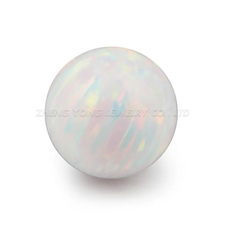 OP17 белый 2 мм~ 6 мм синтетический без отверстия круглый шар опал камень синтетический опал бусина Цена