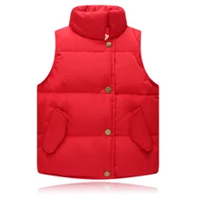 2016 New Fashion Autumn Winter Children s Vest Girls Short Solid Down Coat Vest 4Color 4