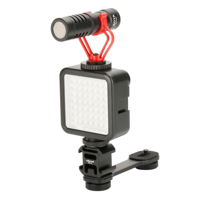 Ulanzi PT-3 Metal Extension Bar 3 Cold Shoe Mounts for Zhiyun Smooth 4/DJI OSMO/Vimble 2 Gimbal LED Light BY-MM1 Microphone - Hình ảnh 3