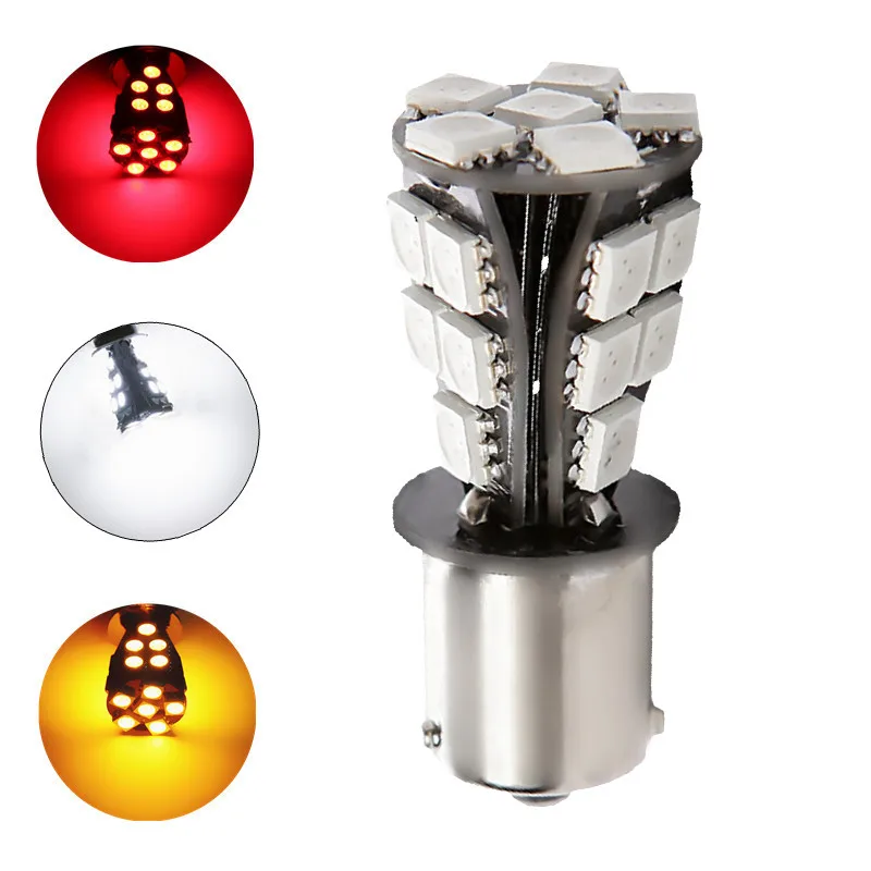 

1156 21 SMD BAU15S led car bulbs canbus No Error py21w Lamp External Lights Car Light Source 12V Red White Yellow 12V