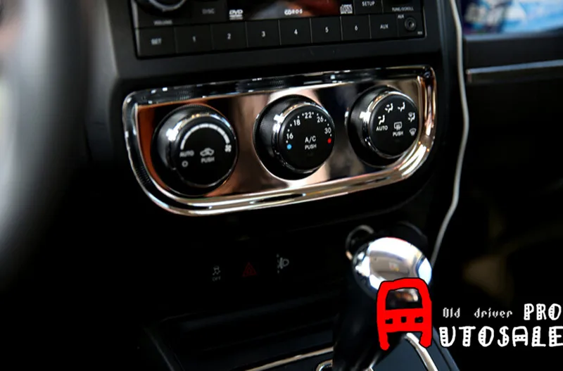 For-JEEP-Patriot-2011-2015-Abs-Glossy-Interior-Air-condition-Adjustment-Button-Frame-Trim-1pcs