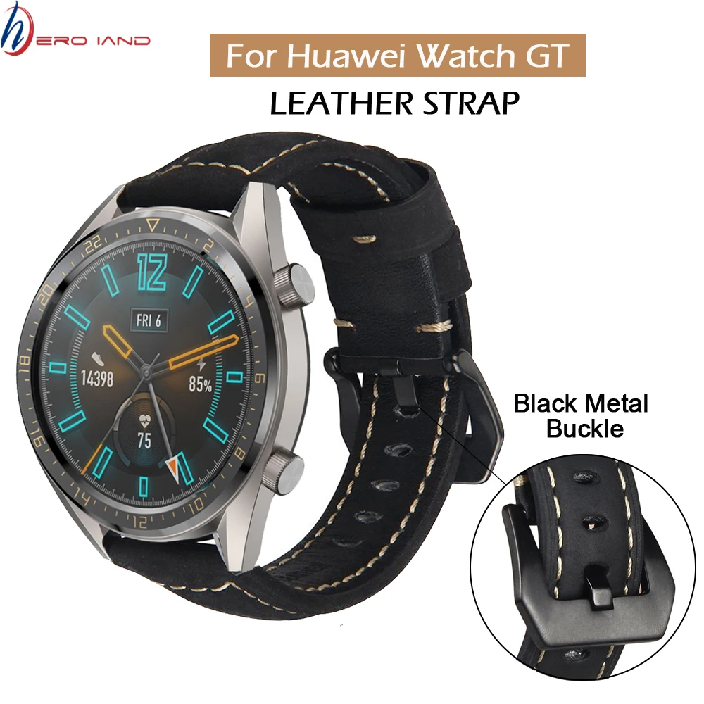 

20mm 22mm Genuine Leather watch strap Band for Samsung Gear S3 S2 Galaxy 42/46mm active for Amazfit Stratos 2 2S bracelet bands