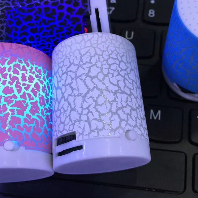 Ollivan Portable Mini Speakers HandsFree LED Speaker Support TF Card Stereo Sound Music Speaker crack Loudspeaker MP3 Player