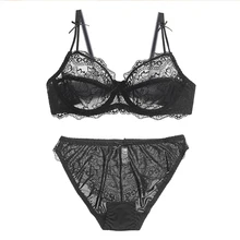 BH 32, 34, 36, 38, 40, 42, A, B, C, D, новинка, Женский комплект с бюстгальтером, сексуальный женский ультратонкий кружевной комплект с вышивкой, нижнее белье, прозрачный комплект с бюстгальтером на каждый день