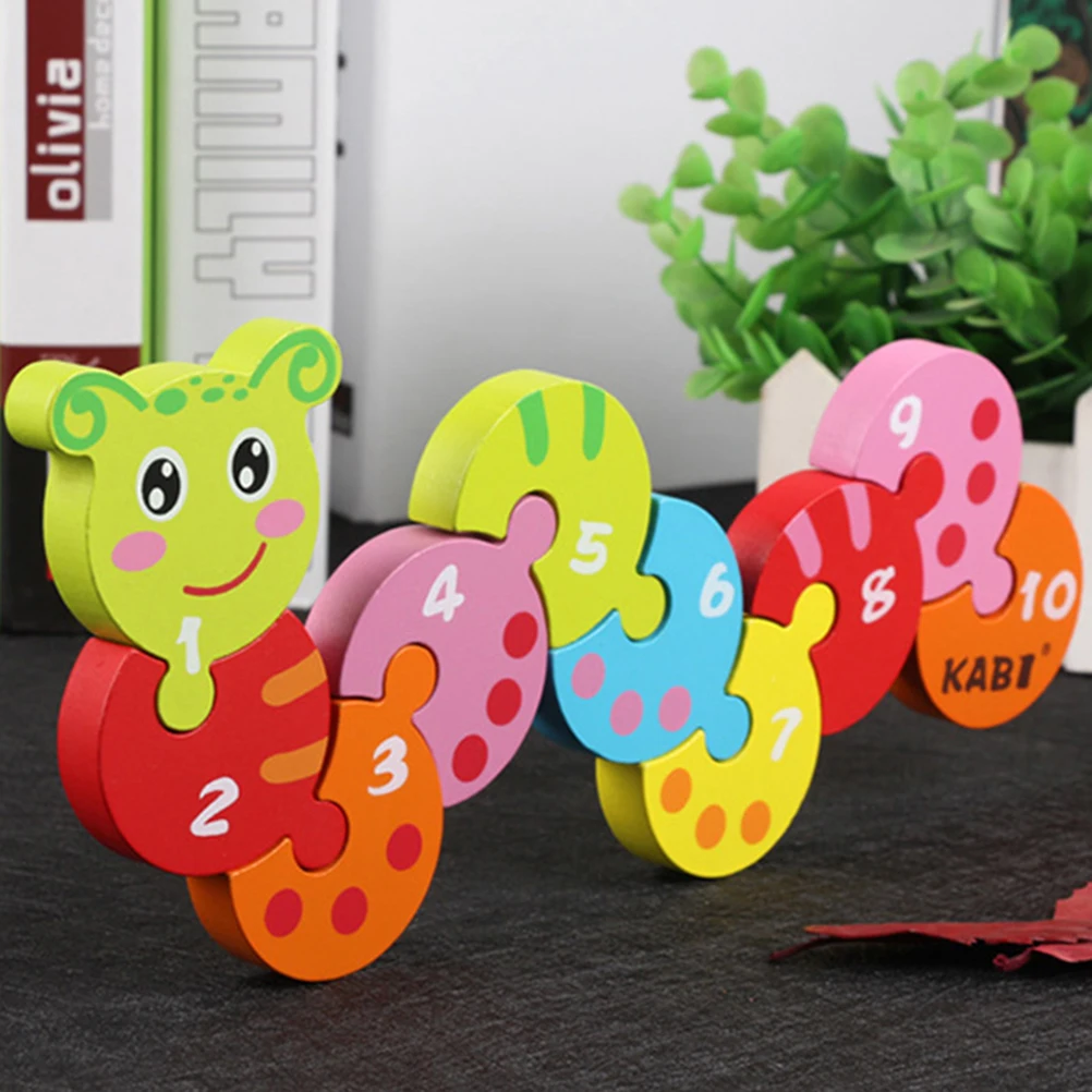 Игрушка для раннего развития деревянная красочная цифровая гусеница милые бусины игрушка; развивающая игрушка для новорожденных
