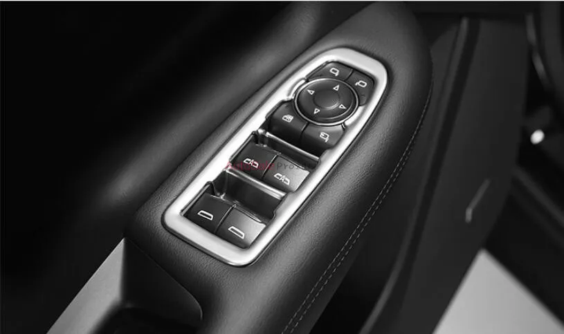 

For Cadillac XT5 2016 2017 Matte ABS Chrome plastic Window Switch Adjusting Button Cover Frame Trim 4pcs