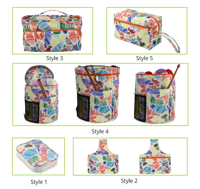 Looen 5 стилей полосатая сумка для вязания крючком пустая сумка для вязания спиц и крючком Швейные Инструменты сумка для хранения пряжи