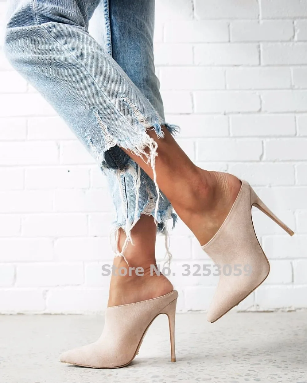 ALMUDENA/женские выразительные бежевые замшевые туфли-лодочки на шпильках; модельные туфли-лодочки с острым носком; слипоны; Повседневная офисная обувь; Туфли-гладиаторы