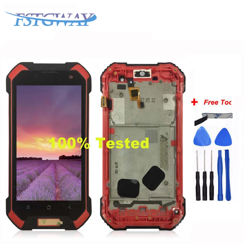 

FSTGWAY For 4.7 inch Blackview BV 6000 LCD Display+Touch Screen With Frame Digitizer Assembly Replacement+Free Tools