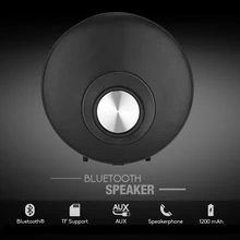 DOITOP 3D Surround Loudspeaker with Hands-free Mic Round Super Low Bass Bluetooth Speaker HIFI Subwoofer Support TF Card Speaker