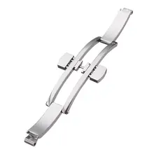 Пряжка на ремне для часов, двойная кнопка, ремешок для часов, складная пряжка-бабочка, застежка на ремне из нержавеющей стали