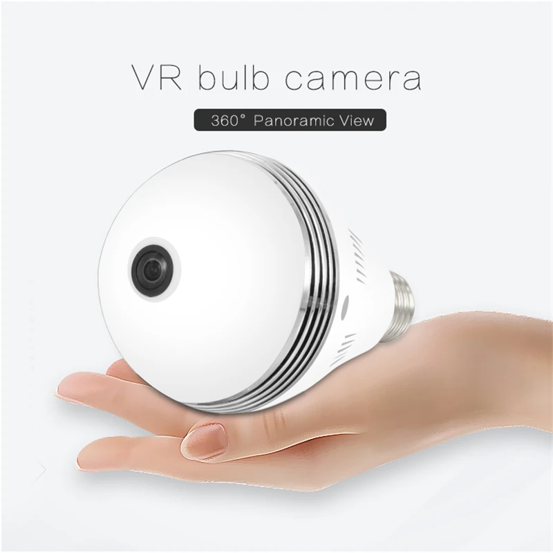Светодиодсветодиодный лампа E27 1080P HD Беспроводная IP камера Wi Fi рыбий глаз