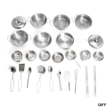 

Drop Ship&Wholesale 25pcs Stainless Steel Kitchen Cooking Utensils Mini Kitchen Tools Play House May06