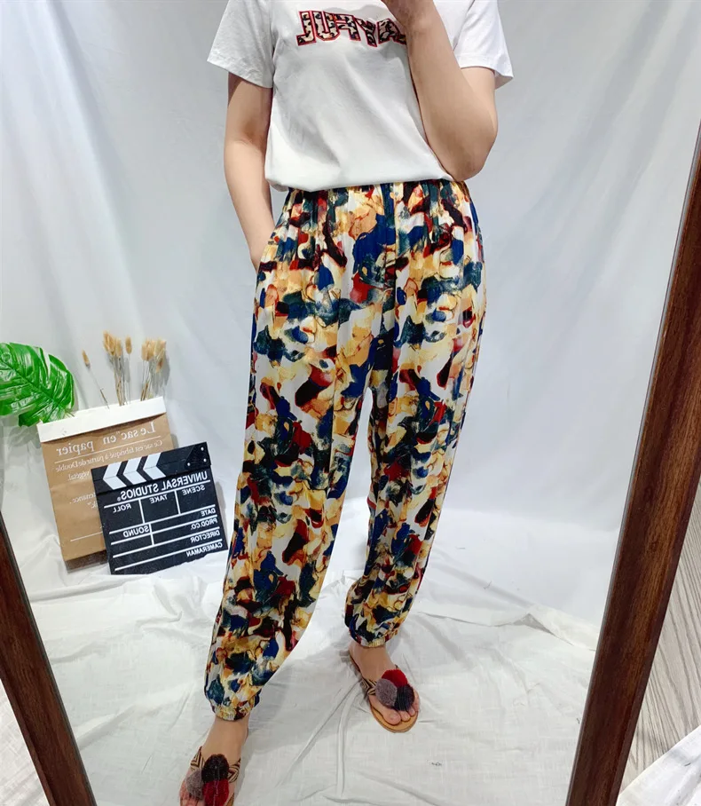 Daeyard Women's Sleep Bottoms Spring Cotton Floral Trousers Sexy Lace Nightwear Elastic Waist Quick-Dry Pants Elegant Home Wear Daeyard Women's Sleep Bottoms Spring Cotton Floral Trousers Sexy Lace Nightwear Elastic Waist Quick-Dry Pants Elegant Home Wear