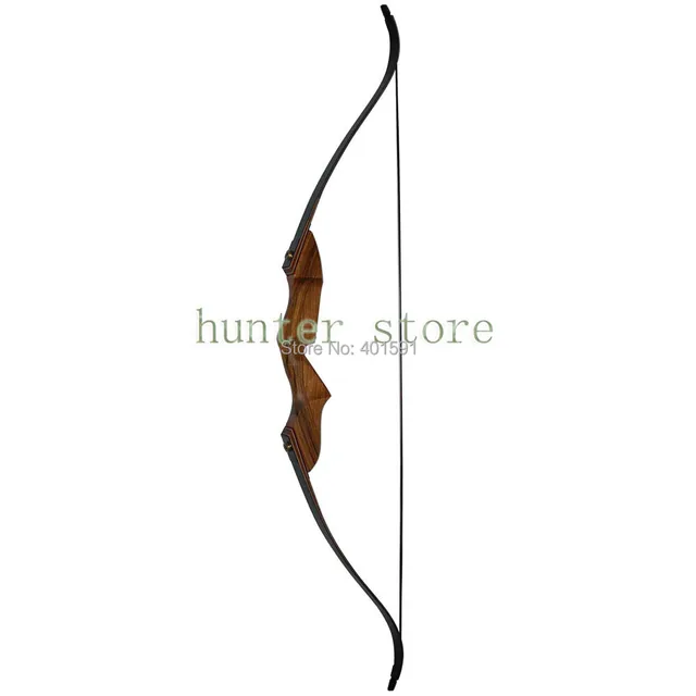 Cheap a take down wood bow 50lbs archery shooting recurve long bow with laminated bow riser