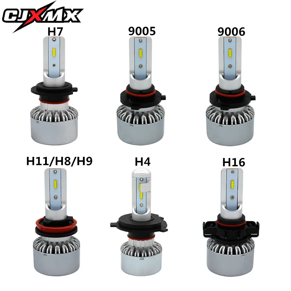 CJXMX чрезвычайно яркие фары автомобиля лампы Conversion Kit 60 Вт 8000LM H4 H7 H11/H8/H9 HB3/9005 HB4/9006 H16