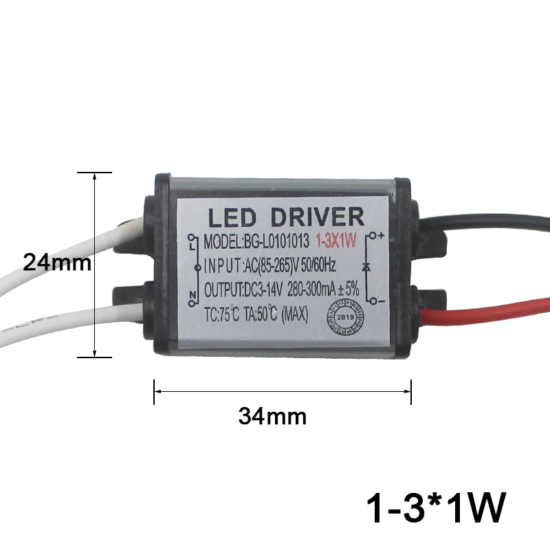 1-12W IP65 Waterproof LED Light Driver AC85-265V DC3-43V LED Transformer Power Supply Adapter for Outdoor Led Lamp/Chips - Цвет: 1-3Wx1W