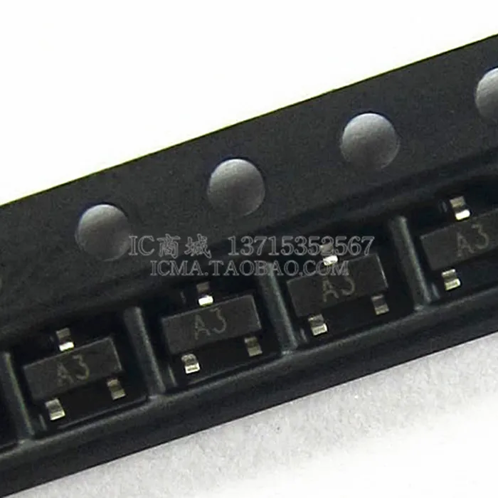 Free Delivery. SMD transistor 1SS181 A3 SOT23 0.1A / 80V ultra high speed switchingtransistor