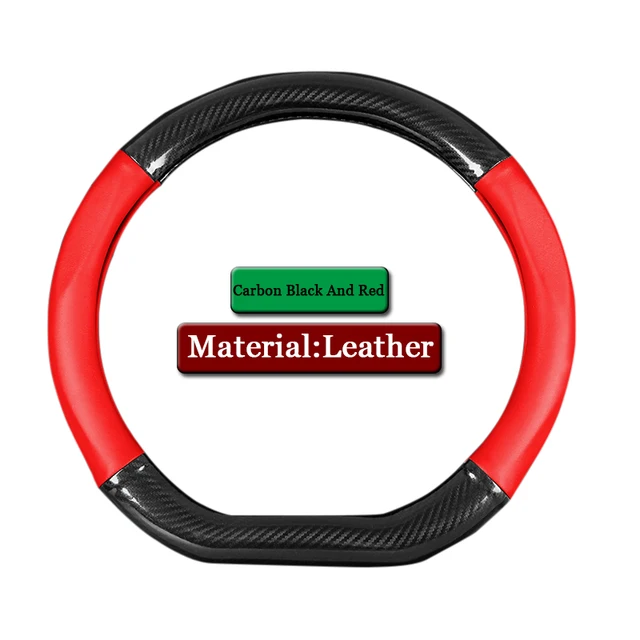 Car Styling Carbon Fiber Leather Car Steering Wheel Cover Car Steering